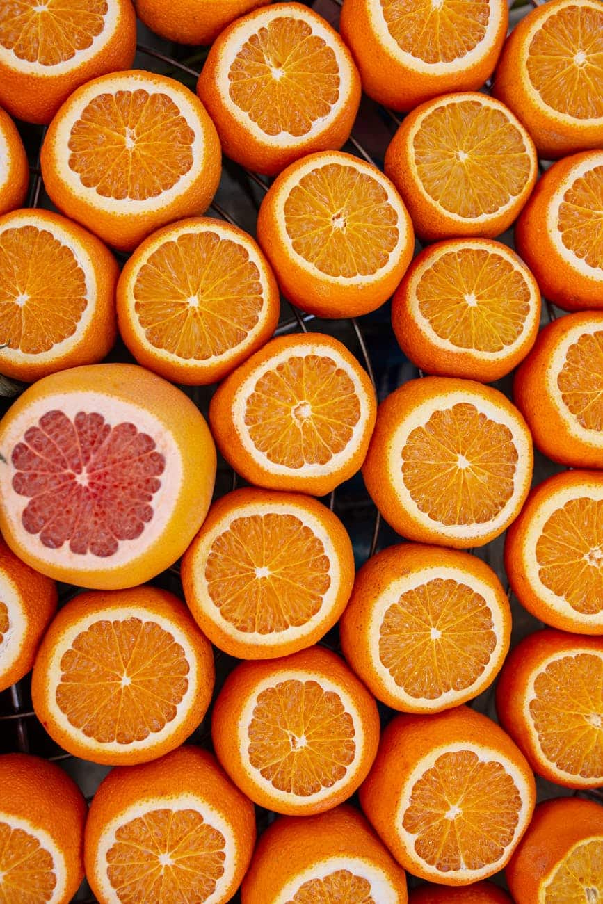 orange fruit slices