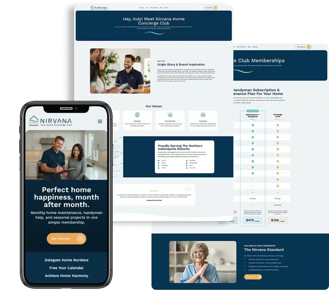 Nirvana Home Concierge Website Design